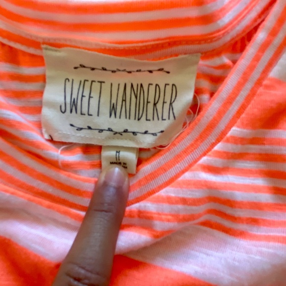 Orange and White Striped Blouse - Picture 3 of 3